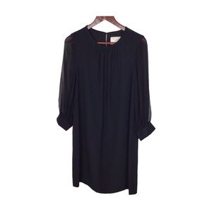 Kate Spade Silk Shift Dress in Black Size 8.